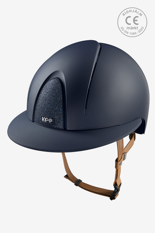 Riding Helmet Smart NOVA Matte Star Polo Beige Strap Blue/Blue