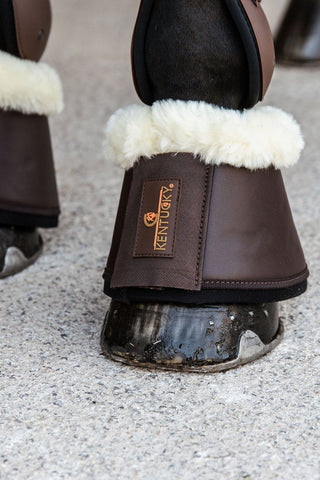 Skórzane buty z owczą skórą
