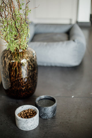 Marble Dog Bowl
