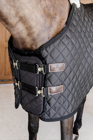 Quilted Rug Extension Black