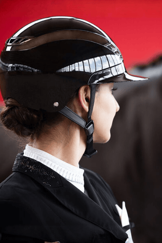 Pikeur ABUS AirLuxe Chrome Lady Vizor Shiny Ridhjälm