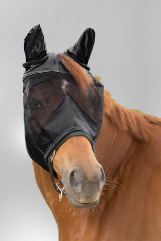 PREMIUM Flughuva med Öronskydd Svart