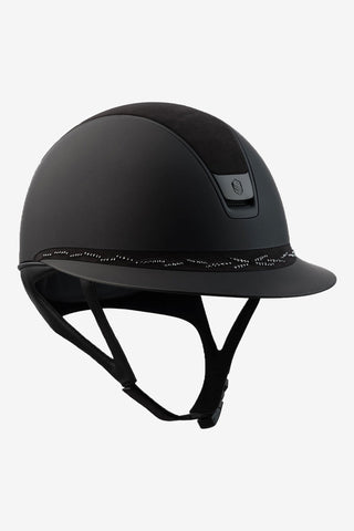 2.0 Shadowmatt Miss Shield Alcantara Top Frontal Band Flower Swarovski Sort